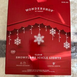 Target Wondershop Snowflake Icicle Lights - Clear